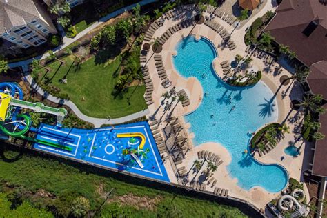 Arial Windsor Pool Slides Above My Disney Vacation Condo Rental