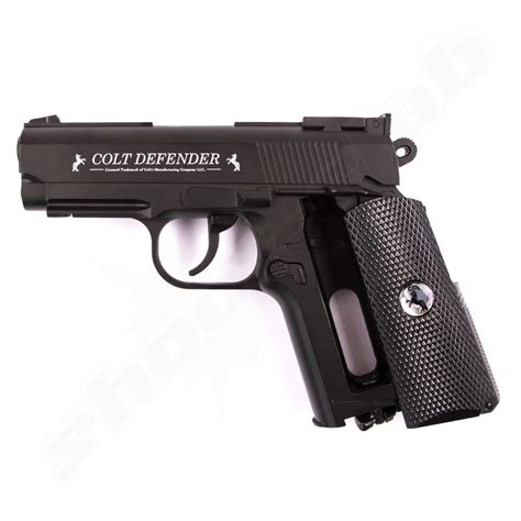 Colt Defender Co2 Pistole 45mm Stahl Bbs Schwarz Zielscheiben Set