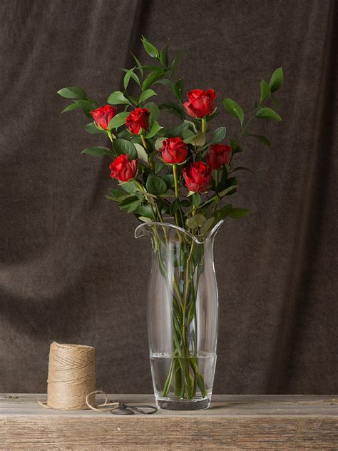 Dartington Crystal Florabundance Lily Vase H35cm Clear Lily Vases