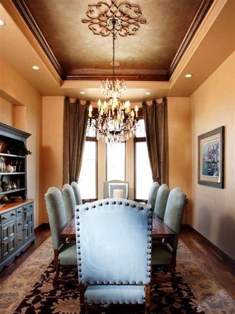Usually, the raised portion follows the perimeter of the room, but it can also be a circle or oval. Elegant Dining Room Paint Color Ideas | Dining room colors ...