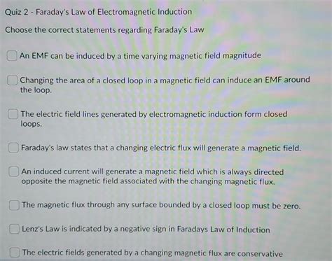 get answer quiz 2 faraday s law of electromagnetic induction choose the transtutors