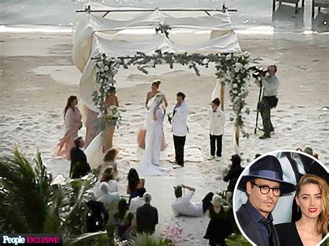 inside johnny depp and amber heard s private island wedding ceremony photos couples