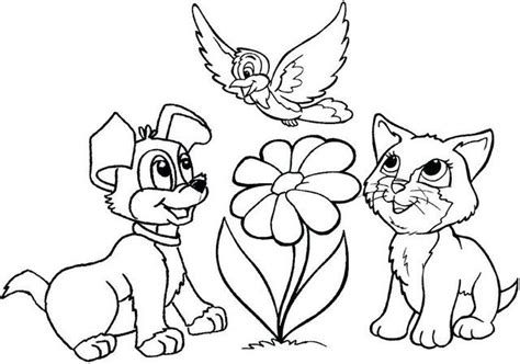 Eight Adorable Dog And Cat Coloring Pages For Pet Lovers Coloring