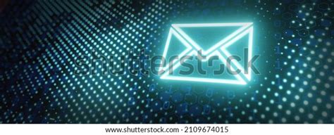 Futuristic Circuit Blue Express Envelope Parcel Stock Illustration