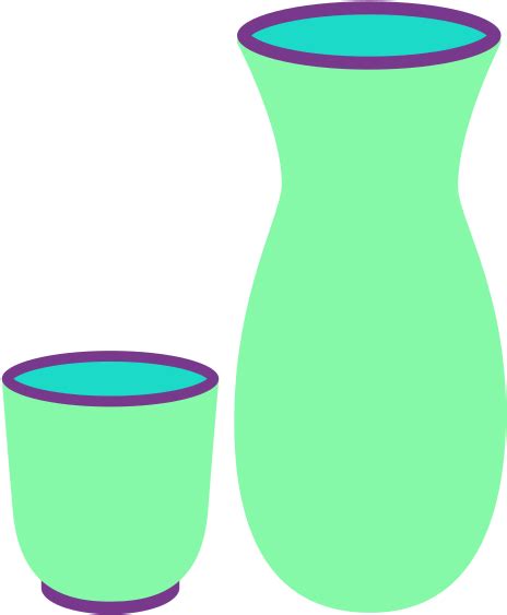U 1 F 376 Sakebottleandcup Vase Clipart Full Size Clipart 190309