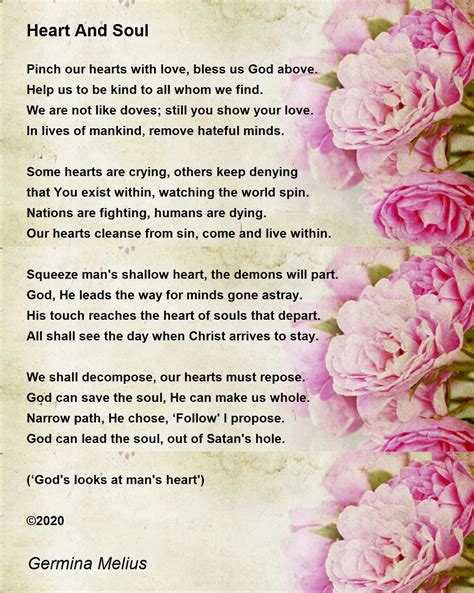 Heart And Soul Heart And Soul Poem By Germina Melius