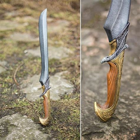 60cm Curved Elven Sword For Hero Or Dark Elven Villan