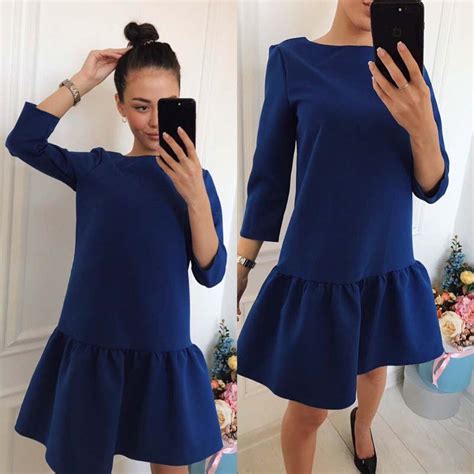 New Arrival Fall Dresses Women Long Sleeve O Neck Casual Vintage