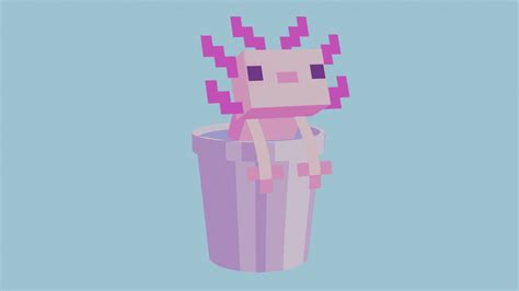 Axolotl Minecraft Wallpapers Wallpaper Cave