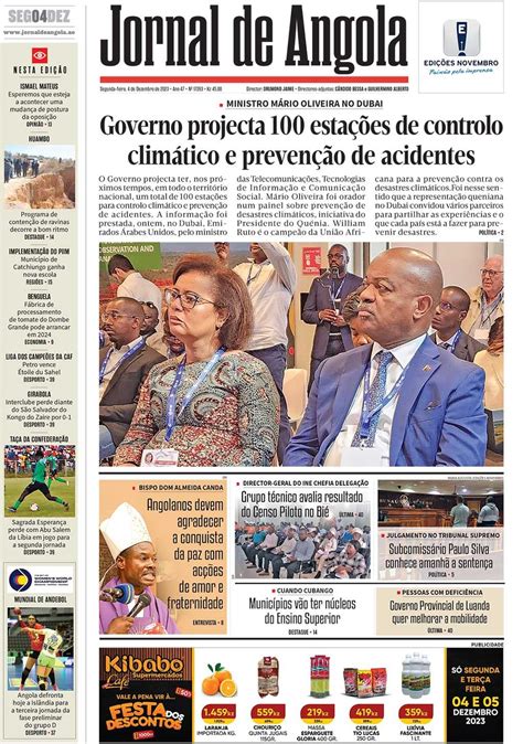 Jornal De Angola Segunda 04 De Dezembro De 2023