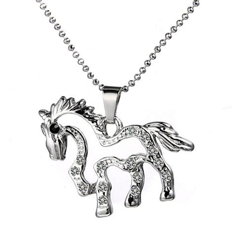 38 Off Delicate Pegasus Fake Diamond Pendant Necklace Rosegal