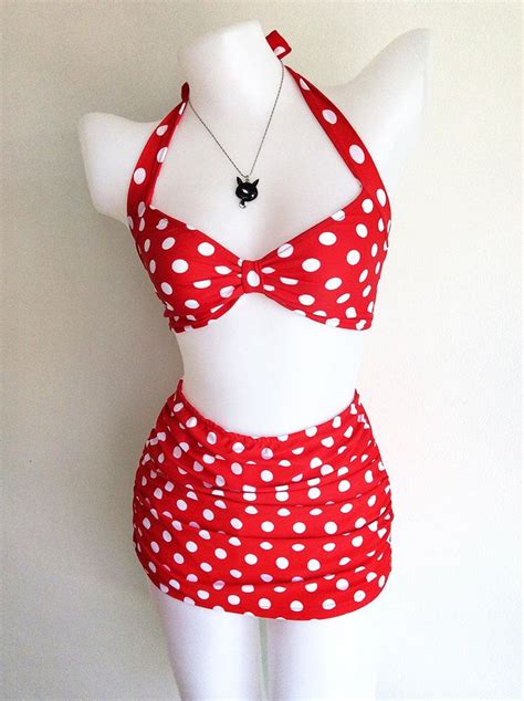 New Red Polka Dot Bikini Swim Swimsuit Redbikini My Xxx Hot Girl