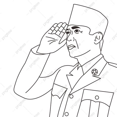Ilustrasi Presiden Soekarno Sedan Hormat Png Soekarno Png Soekarno