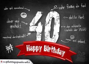 Klassische & kreative geschenke zum 40. Komplimente Geburtstagskarte zum 40. Geburtstag Happy ...