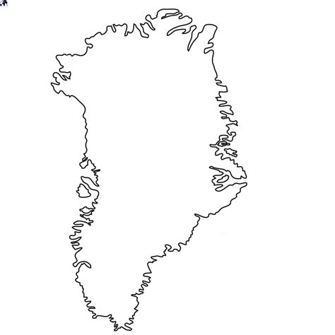 Printable Blank Greenland Map With Outline Transparent Map Unesco