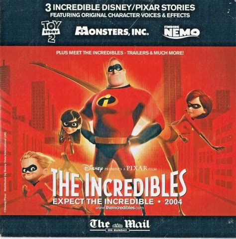 The Incredibles Preview 3 Disney Pixar Stories Audio Book Cd N