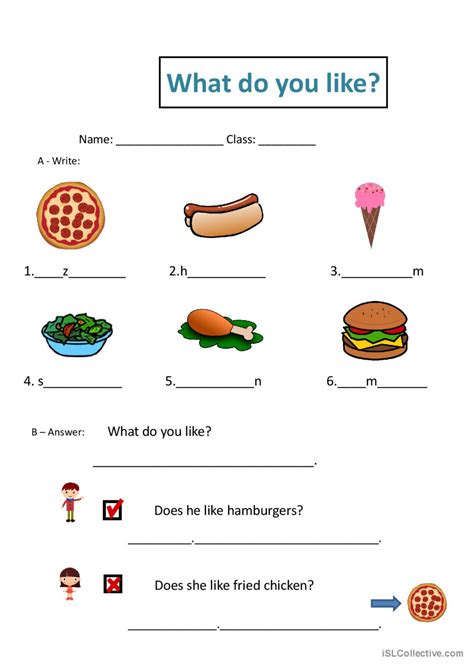 What Do You Like English Esl Worksheets Pdf And Doc