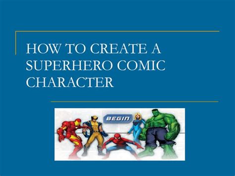 How To Create A Superhero Comic Character Ppt