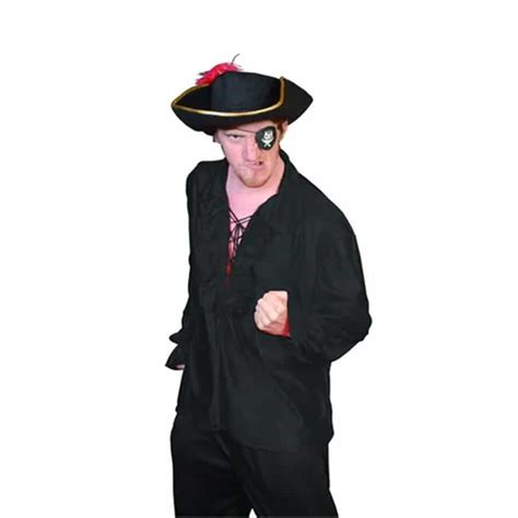 Black Pirate Shirt Costume Cave