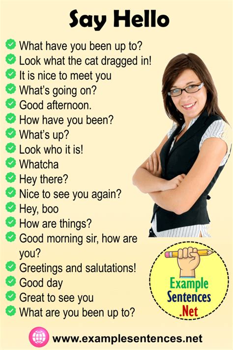 Say Hello Example Sentences And Phrases Example Sentences English
