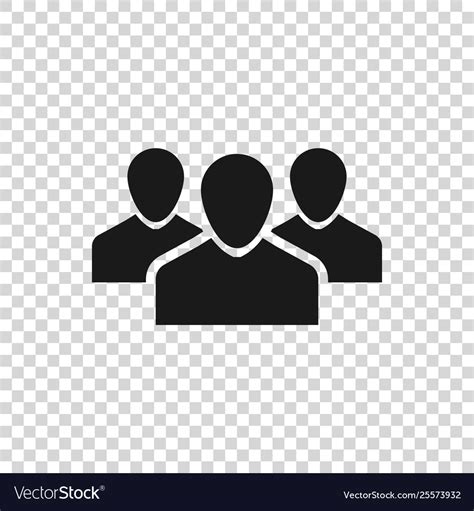 Grey Users Group Icon Isolated On Transparent Vector Image