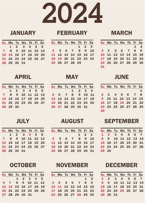 Printable 2024 Pdf Calendar 2024 Printable Calendar