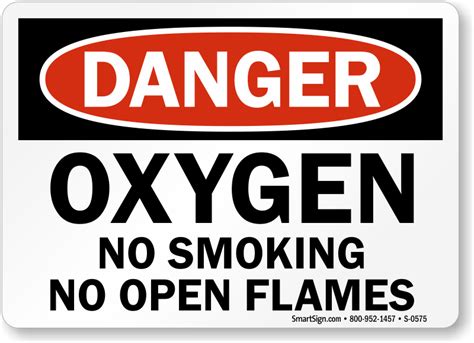 Oxygen Signs | Oxygen in Use Signs | No Smoking - Oxygen