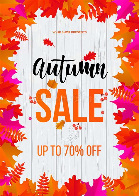 Autumn Sale Poster Promo Web Banner September Fall Online Shopping