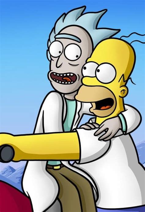 High definition and resolution pictures for your desktop. Rick and Morty x Homer Simpson | Wallpapers desenhos, Rick ...