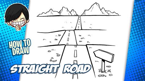 How To Draw Straight Road Step By Step Youtube