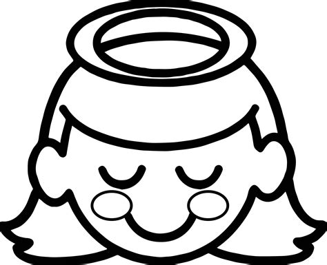 Halo A Little Girl Angel With Halo Over Her Head Coloring Page