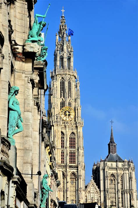 Cathedral Of Our Lady From Suikerrui In Antwerp Belgium Encircle Photos