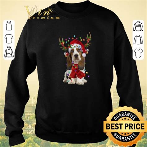 Original Basset Hound Reindeer Christmas Shirt Sweater Hoodie Sweater