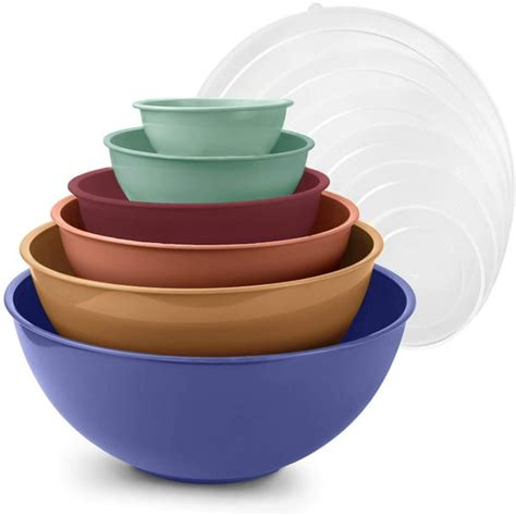 Cook With Color Mixing Bowls With Lids 12 Piece Plastic Nesting Bowls