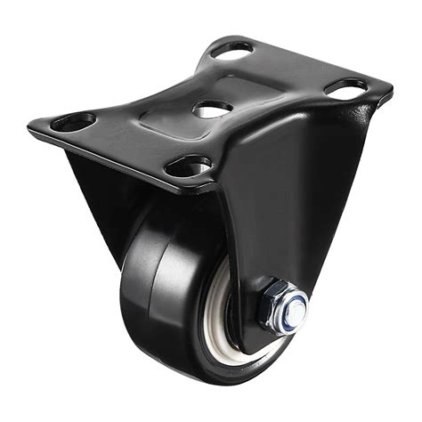 Uxcell 15 Inch Fixed Caster Wheels Pu Top Plate Mounted Caster Wheel
