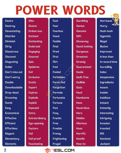 700 Power Words In English You Need To Know And Use 7esl