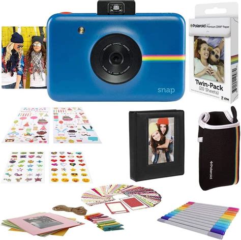 Polaroid Snap Instant Digital Camera Navy Blue With 2x3ʺ