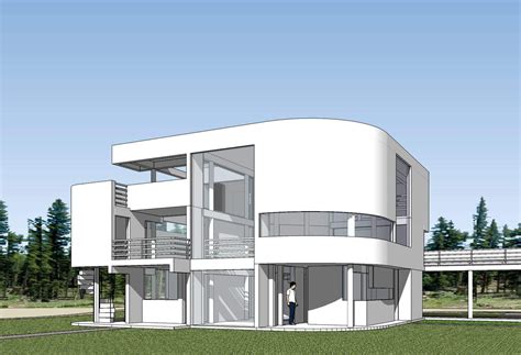 Sketchup 3d Architecture Models Saltzman Houserichard Meier Cad