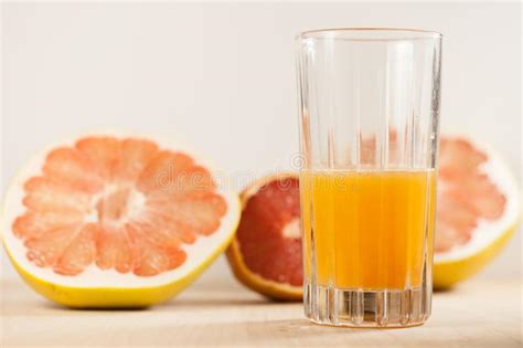 Freshly Squeezed Orange And Grapefruit Juice Stock Photo Image Of