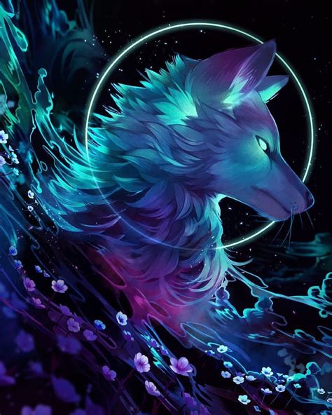 Purple Wolf Anime Wolf Fondo De Pantalla Lobo Fondo De Pantalla De Búho