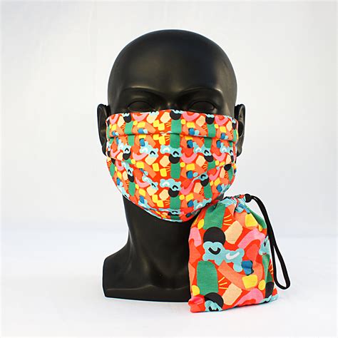 Happy Orange Rude Three Layer Face Mask With Face Mask Bag Paul