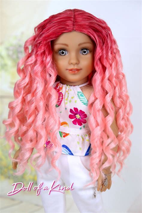 Custom American Girl Doll Wig Peppermint Dye Ombre Doll Wig Doll Of A Kind 10 11 Inch Doll