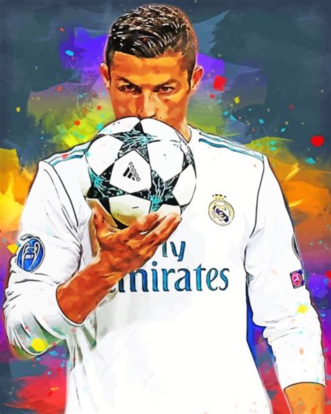 Cristiano Ronaldo Madrid Soccer Paint By Numbers Painting By Numbers