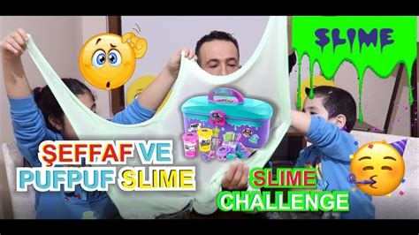 slime challenge ile Şeffaf slime eĞlencelİ Çocuk vİdeosu youtube