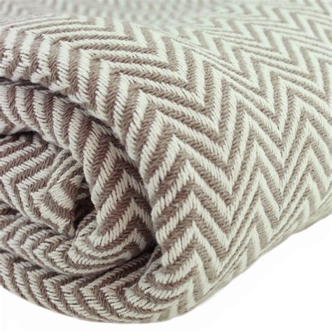 Herringbone Yarn Dyed 100 Cotton Blanket Silk Blanket Woven Blanket