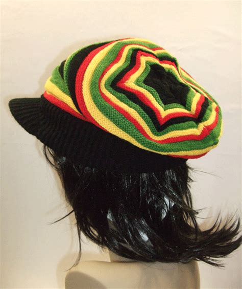 Bonnet Rasta Jamaïcain Bob Marley Accessoires Par Thèmeshippie Rock