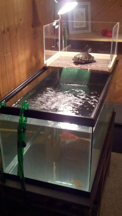Pet Turtle A DIY Turtle Topper Above Tank Basking Platform Provides A Nice Basking Area