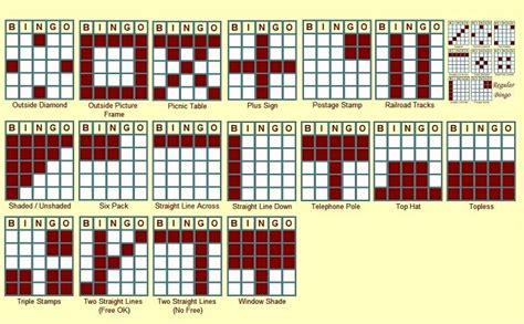 Bingo Patterns Bingo Bingo Printable