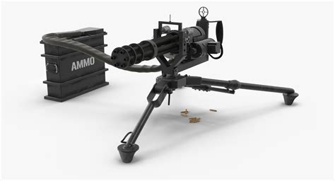 3d M134 Minigun Tripod Mounted Turbosquid 1256666