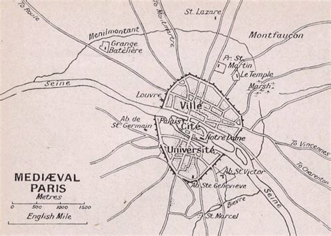 Contemporary And Historical Maps Of Paris France